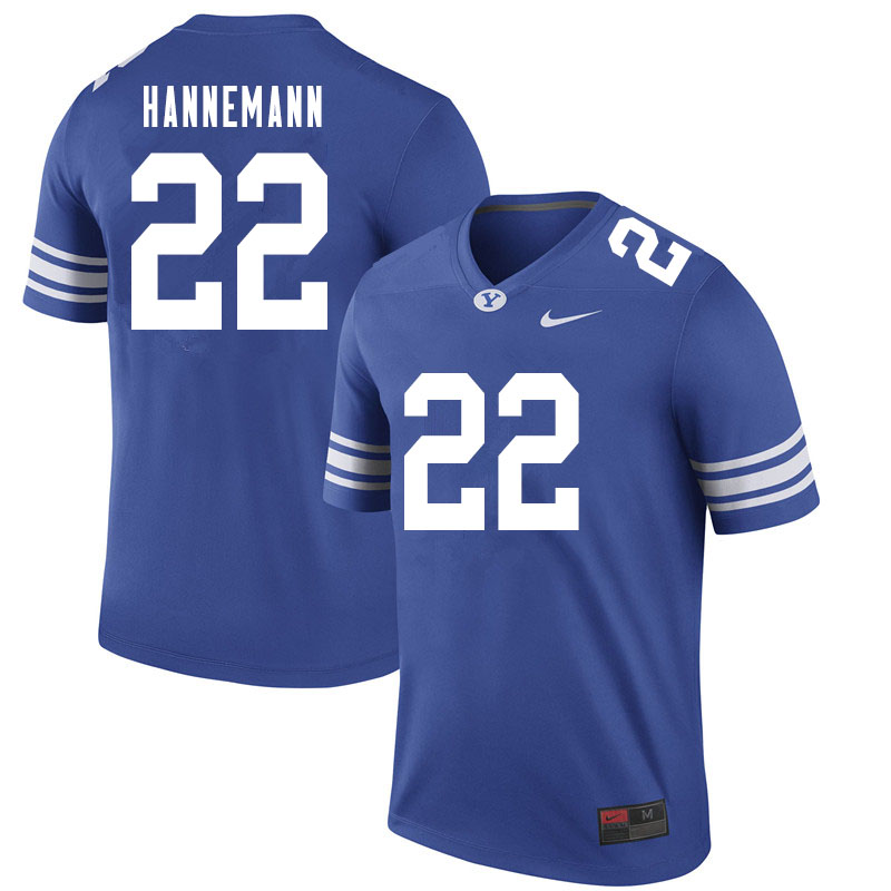 Men #22 Ammon Hannemann BYU Cougars College Football Jerseys Sale-Royal - Click Image to Close